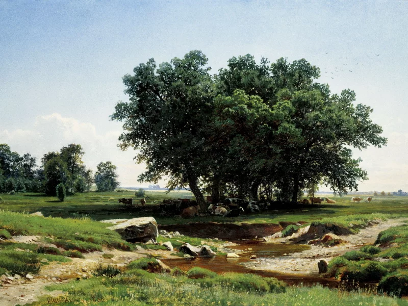 шишкин, в тени, картина