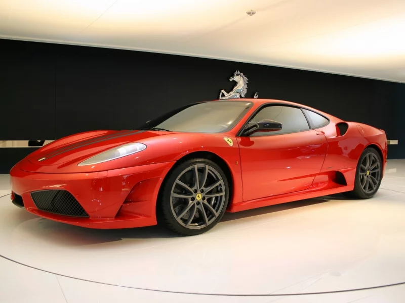 красная ferrari, авто, спорткар, автомобили, ferrari, машины