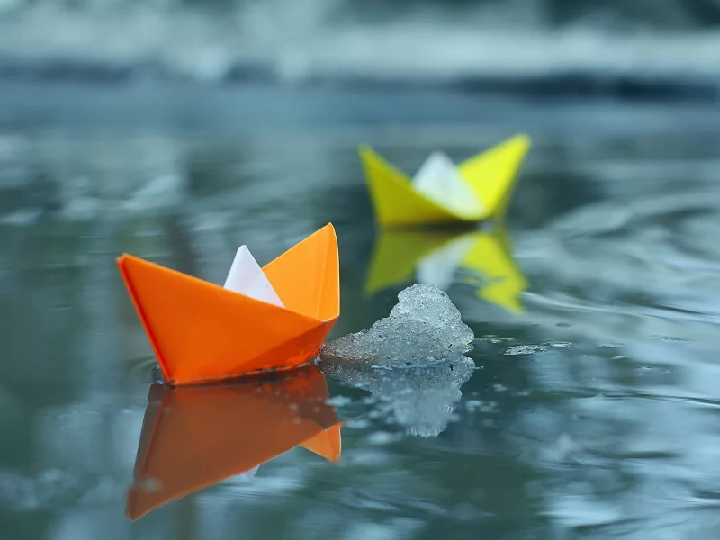 бумага, Обои кораблики, вода