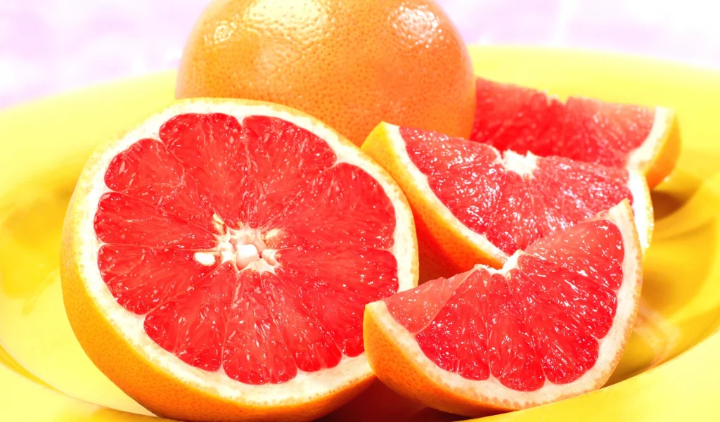 фрукт, грейпфрут, Grapefruit, тарелка