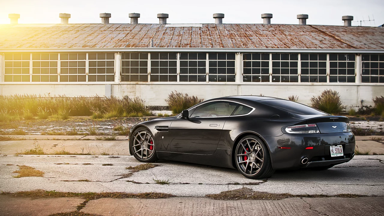 задняя часть, астон мартин, vantage, чёрный, black, Aston martin, v8