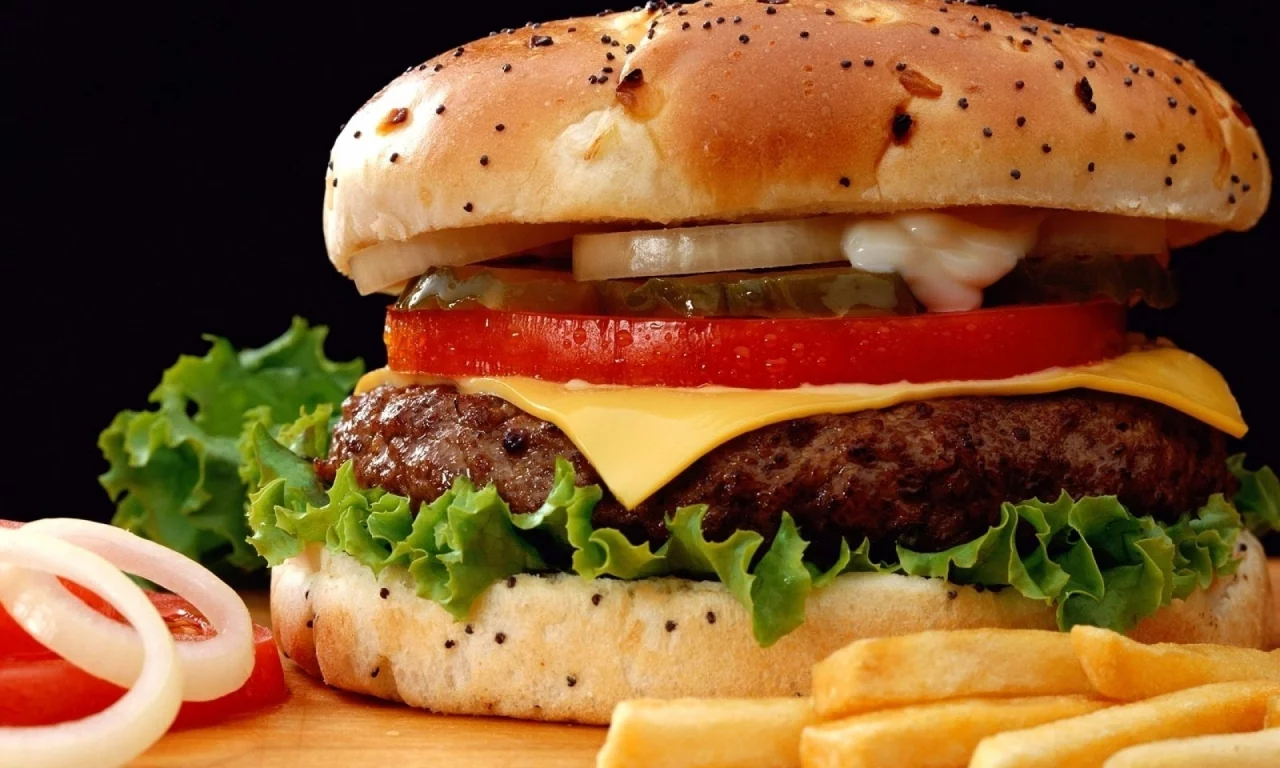 бургер, сыр, бутерброд, помидор, биг мак, big mac, гамбургер, картофель фри, котлета, еда, ломтики, булка, лук, огурец