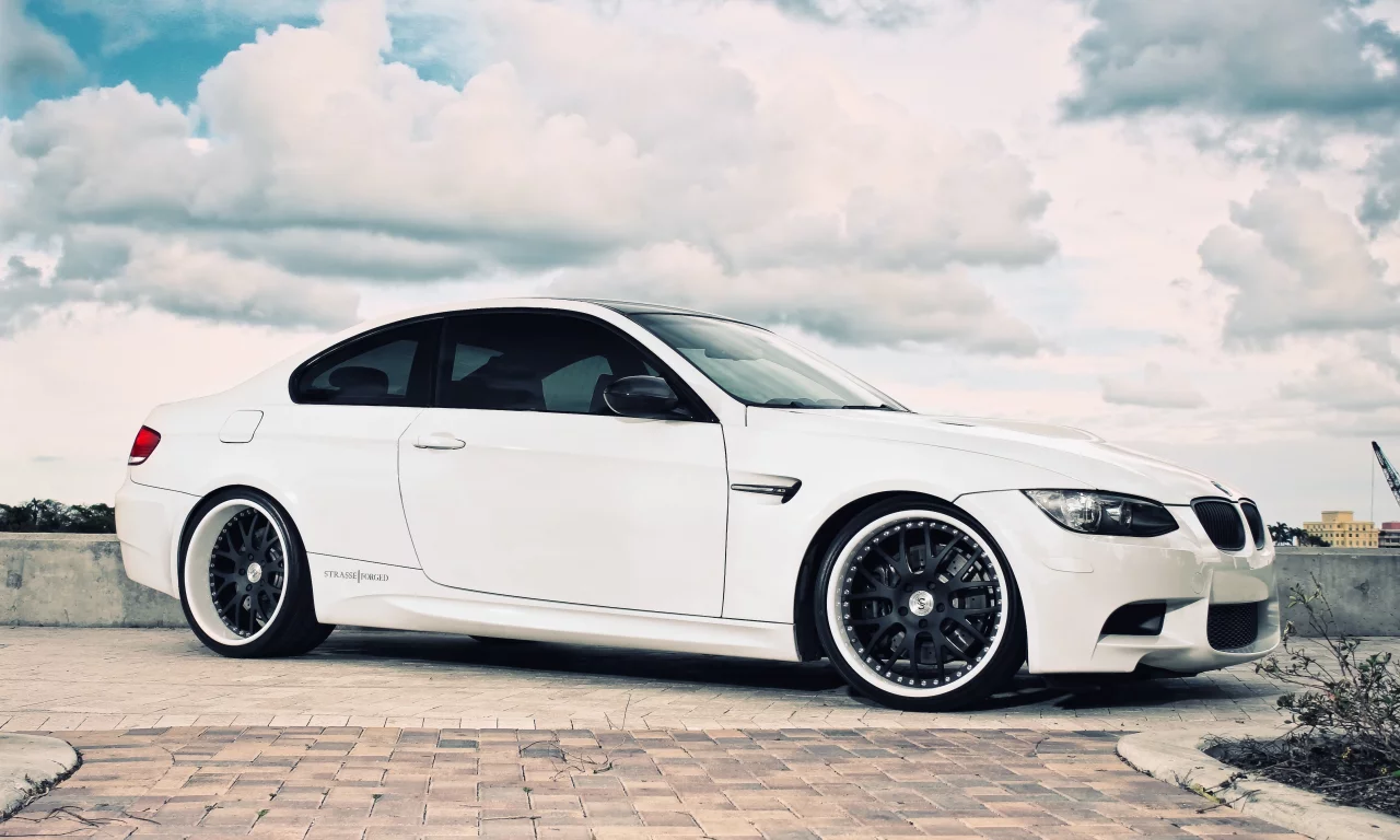 облака, бмв, e92, m3, Bmw, white, небо, белый