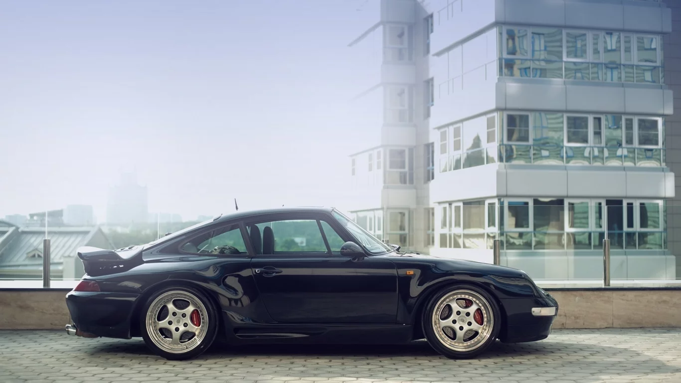 синий суперкар, porsche, Порше 911, 911, 993