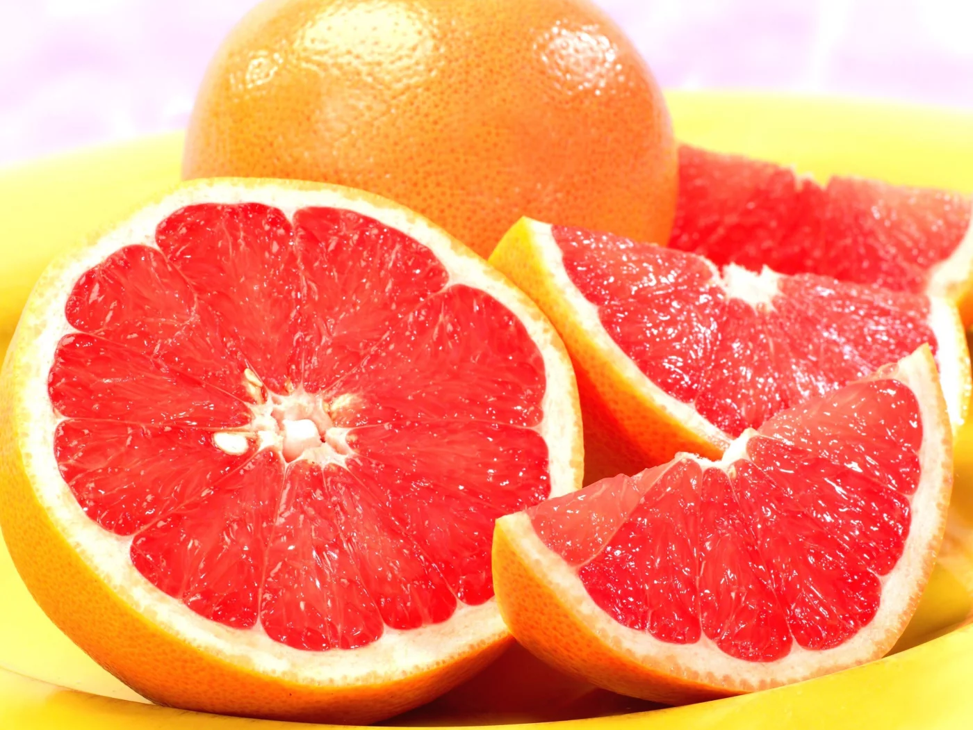 фрукт, грейпфрут, Grapefruit, тарелка
