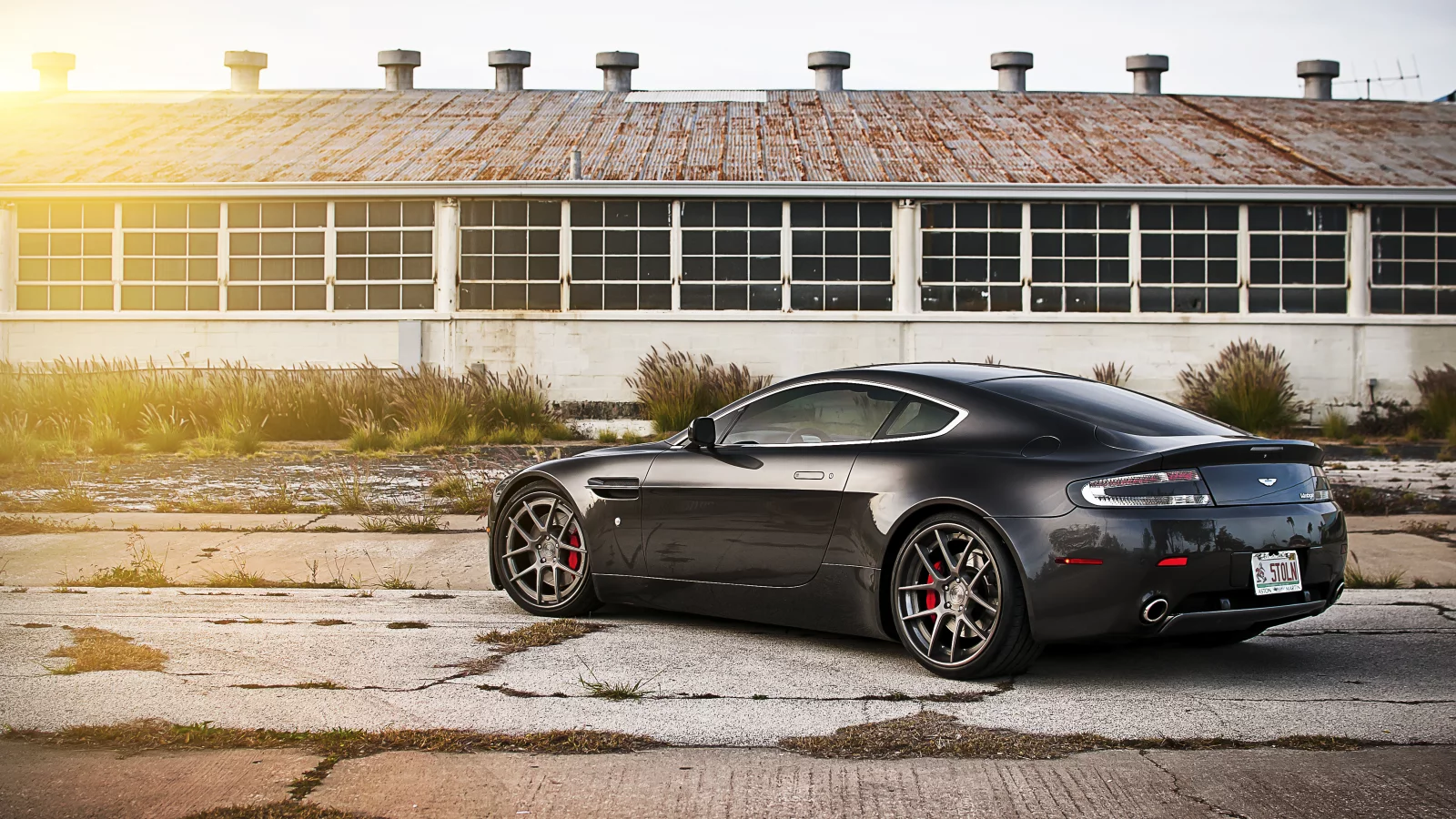 задняя часть, астон мартин, vantage, чёрный, black, Aston martin, v8
