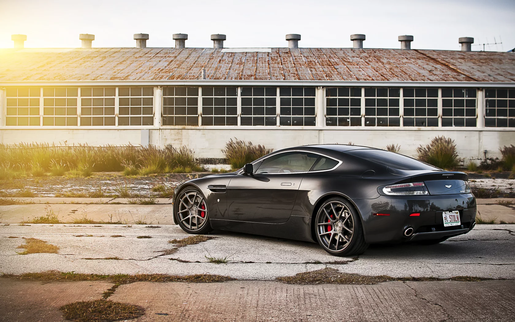 задняя часть, астон мартин, vantage, чёрный, black, Aston martin, v8