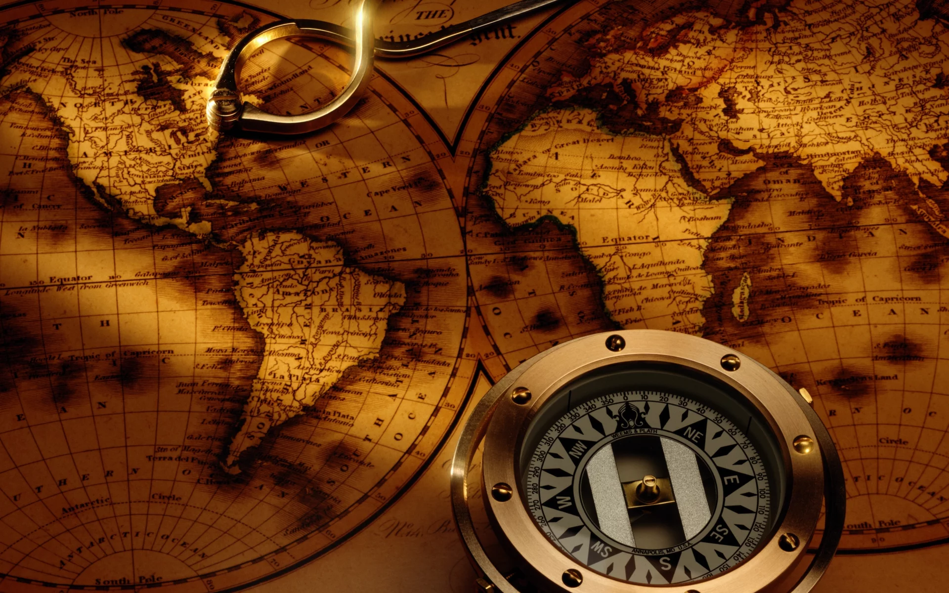 Компас, map, карта, compass, antique