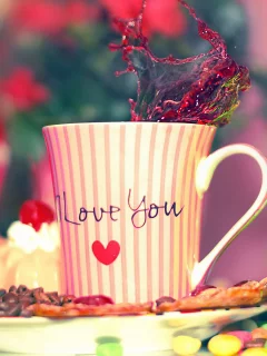 i love you, чашка, кофе