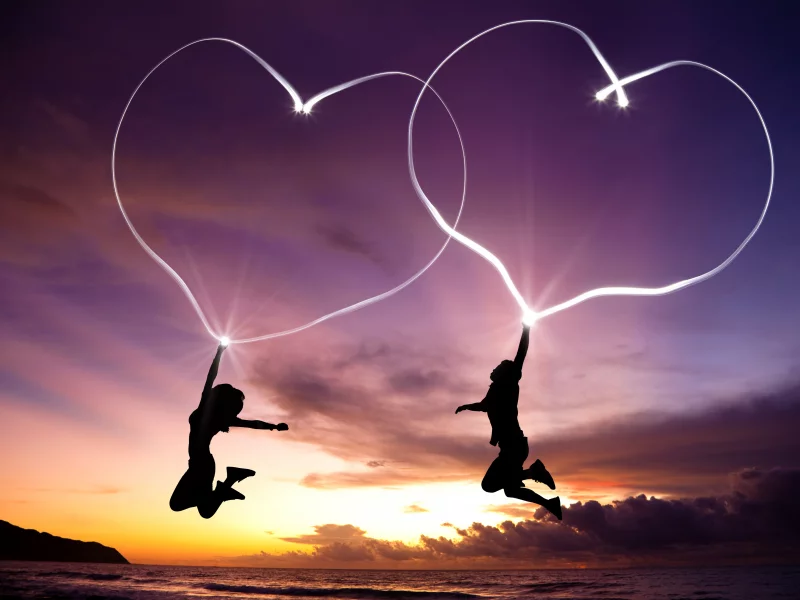 jump, любовь, love, девушка, boy, girl, пейзаж, сердце, парень, прыжок, landscape, hearts