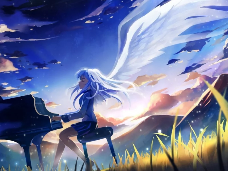 kanade tachibana, angel beats!, ангельские ритмы, Аниме