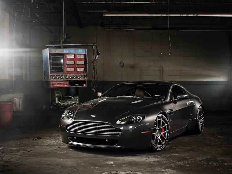 чёрный, vantage, v8, астон мартин, black, Aston martin