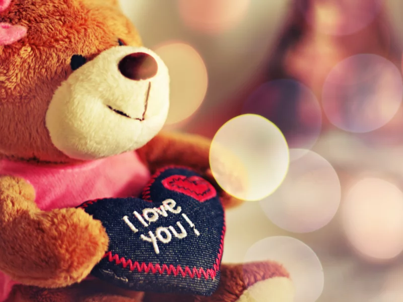 Игрушка, i love you, плюшевый, мишка, сердце