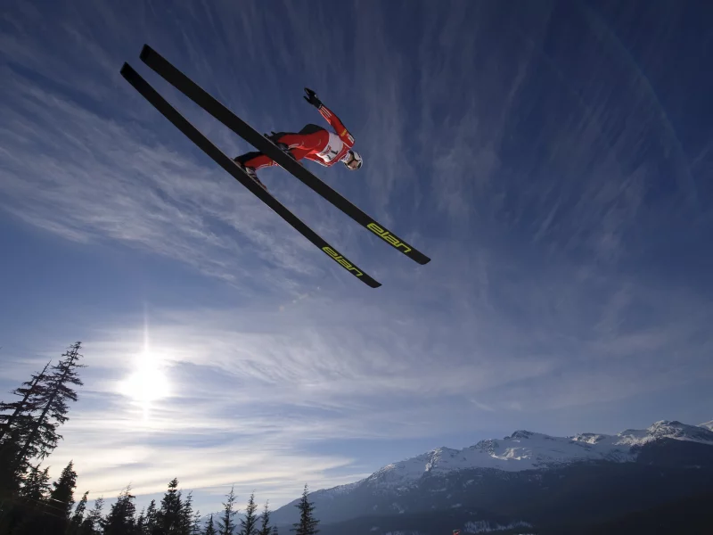 ski jumping, горы, прыжки с трамплина, зима