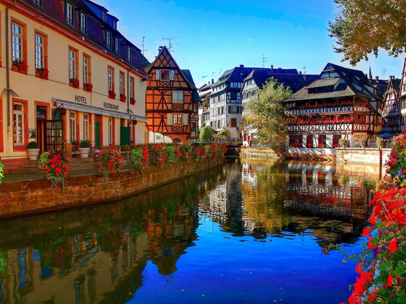 франция, страсбург, река, strasbourg, france