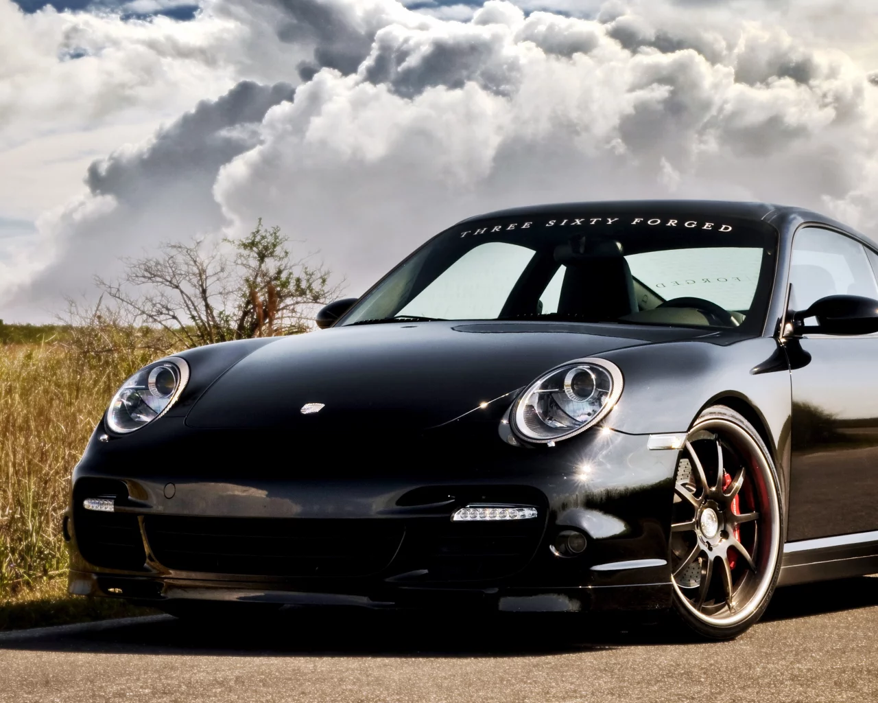 порше, 997, turbo, porsche, black, 360 three sixty forged