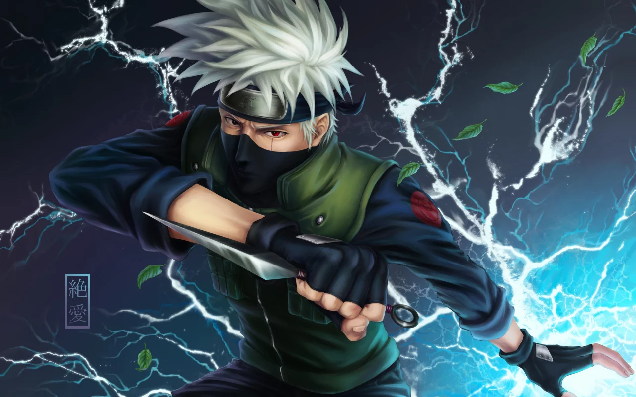 листья, hatake kakashi, naruto, solo, перчатки