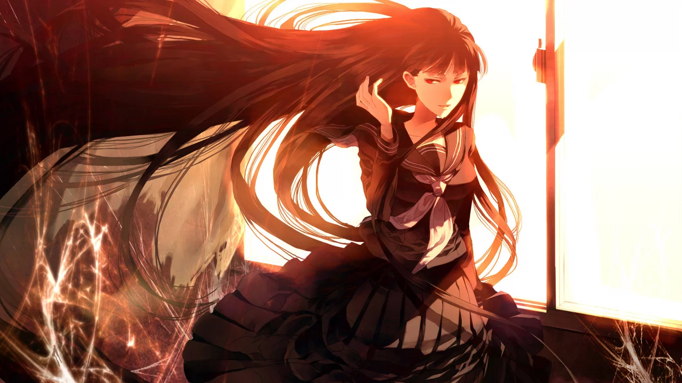 hirasaka hatsune, школьница, atlach-nacha, паутина
