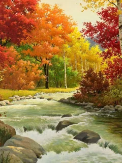 лес, картинка, arthur saron sarnoff, природа