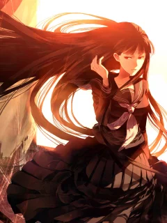 hirasaka hatsune, школьница, atlach-nacha, паутина