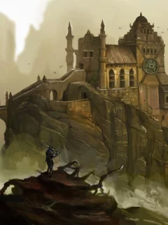 крепость, арт, замок, скалы, dunechampion