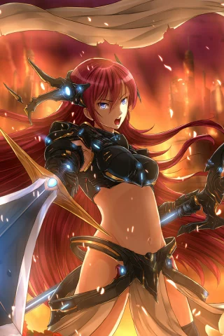 vocaloid, оружие, девушка, megurine luka, доспех