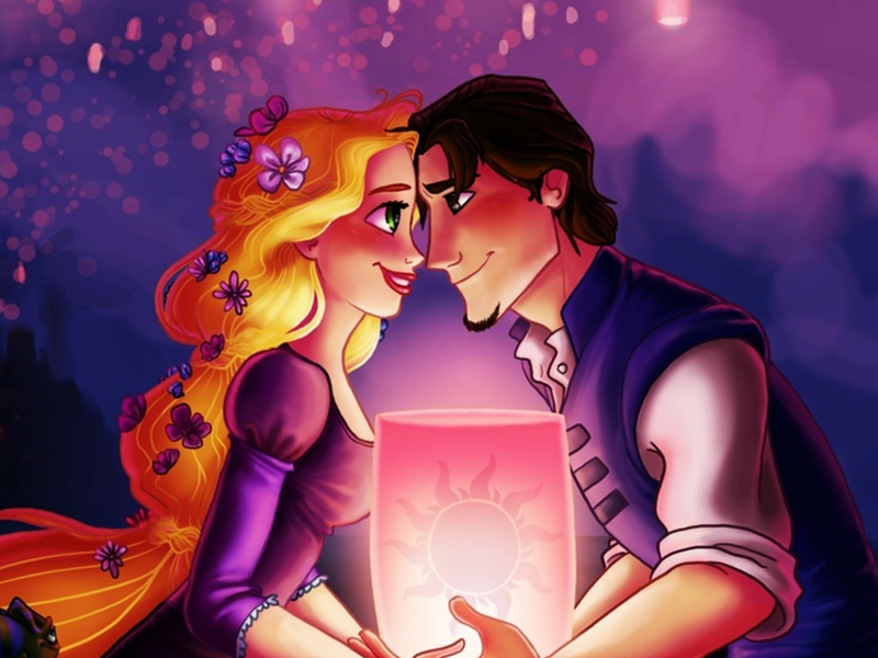 fanart, tangled, rapunzel, the movie, boat, lake, flynn, princess