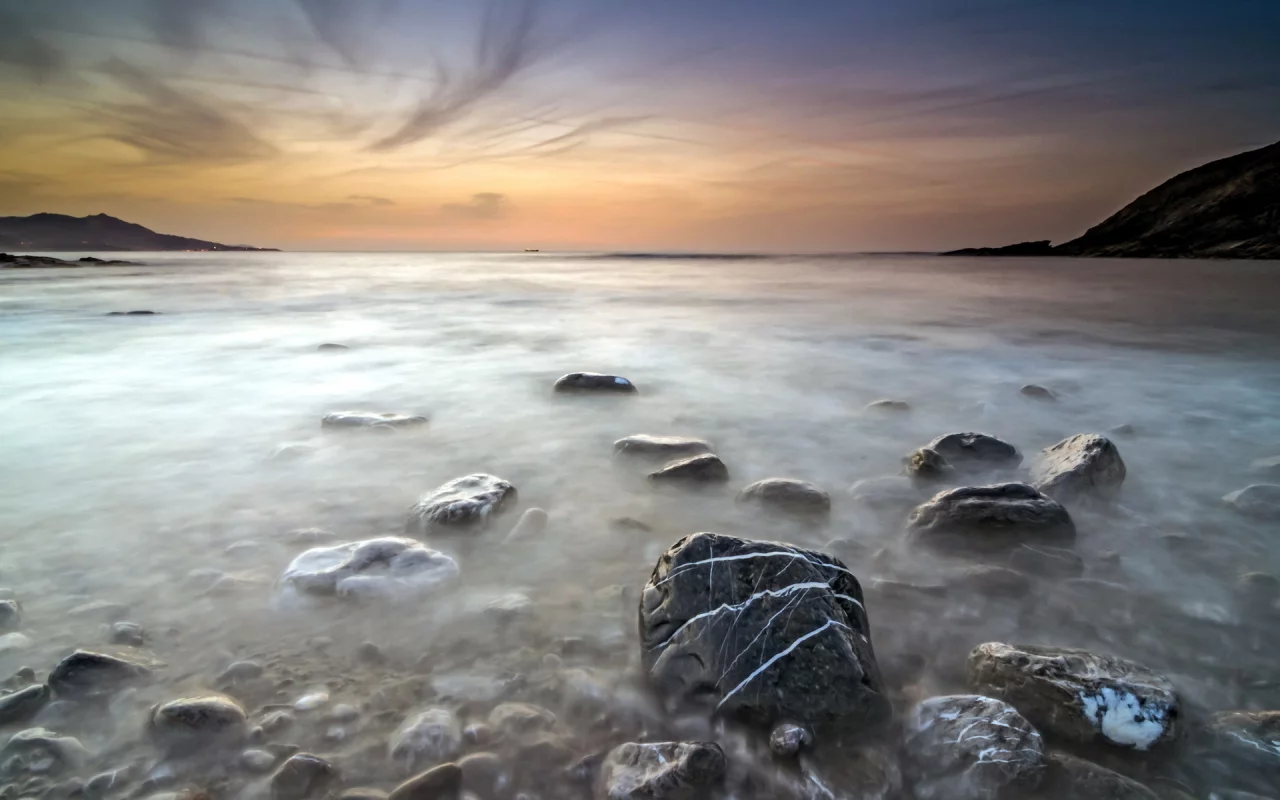 пейзаж, природа, небо, море, закат