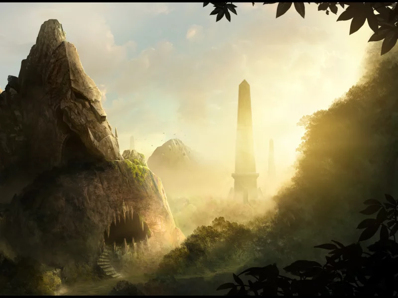 обелиск, долина, пещера, the lost valley