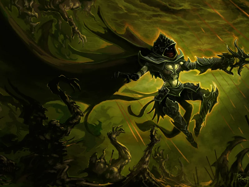 diablo 3, на демонов, охотник, арт, demon, hunter