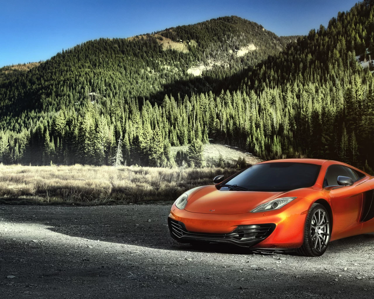 макларен, mp4-12c, оранжевый, orange, mclaren