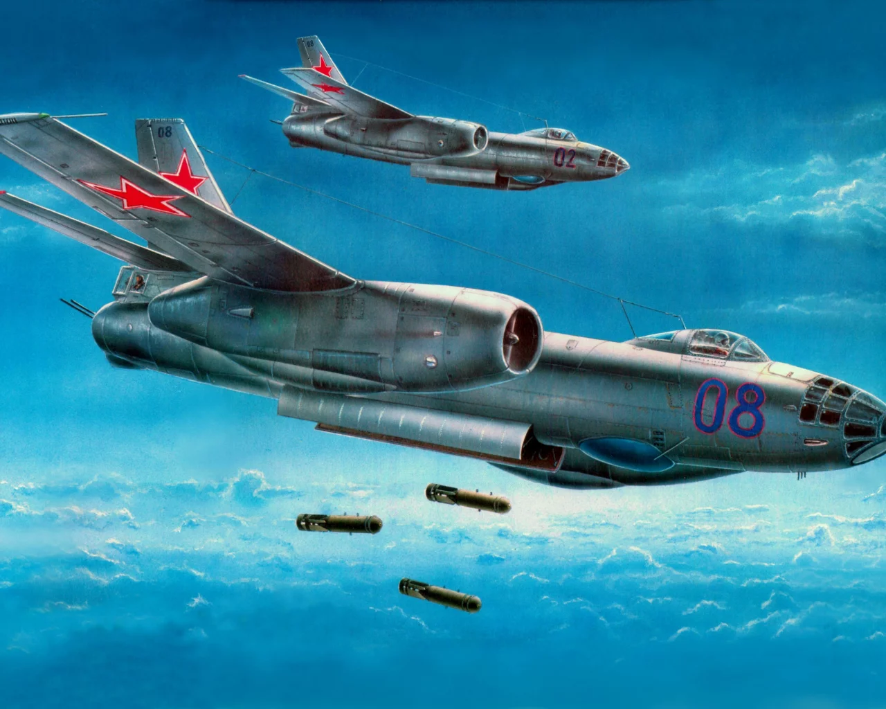 самолет, бомба, ил-28, бомбардировщик