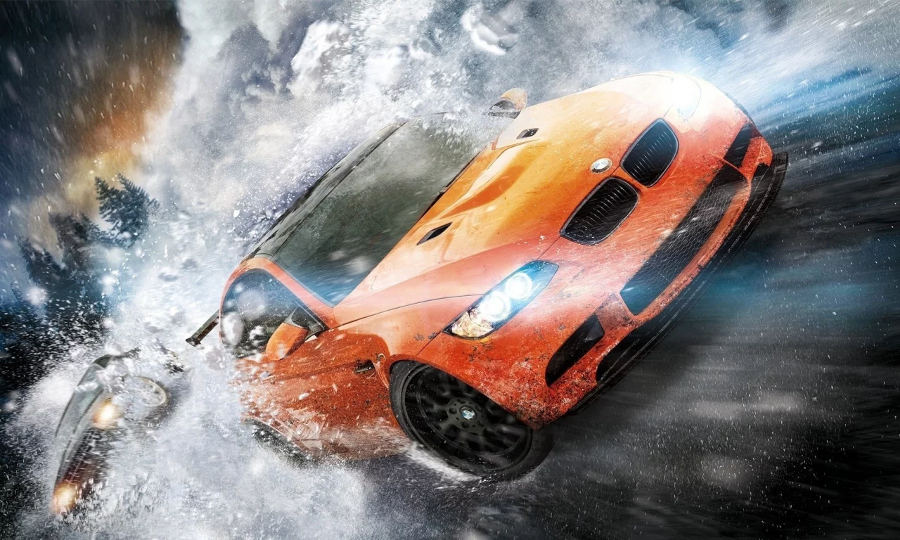 nfs, need for speed: the run, лавина, bmw, оранжевая