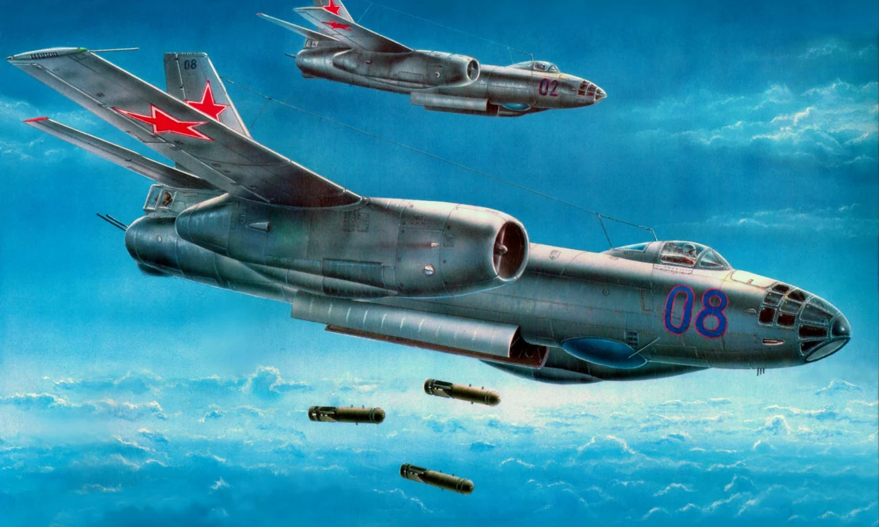 самолет, бомба, ил-28, бомбардировщик