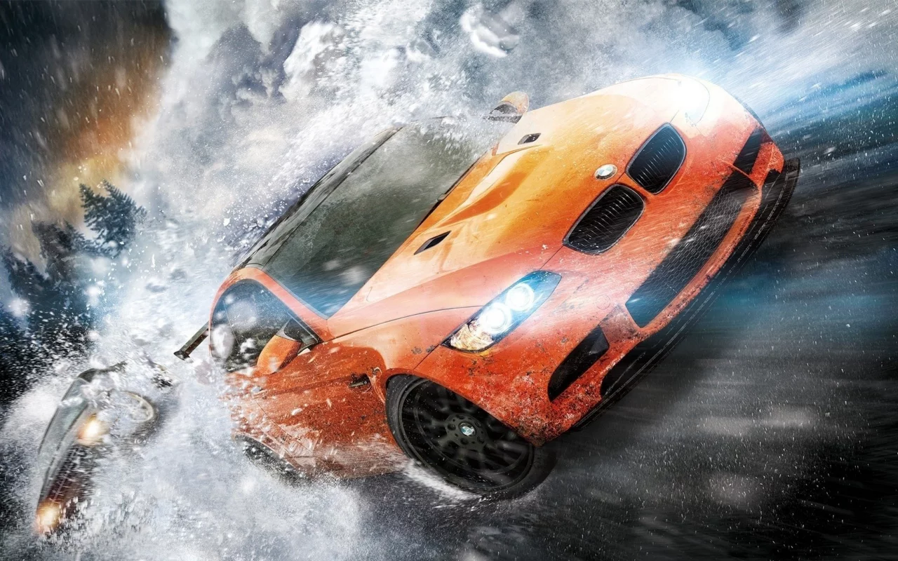 nfs, need for speed: the run, лавина, bmw, оранжевая