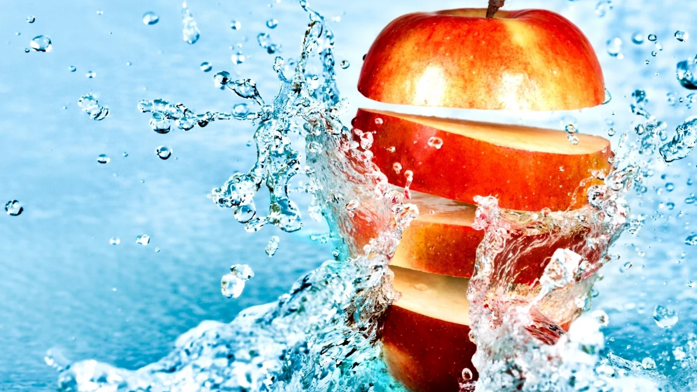 fruit, порезанное, apple, фрукт, яблоко