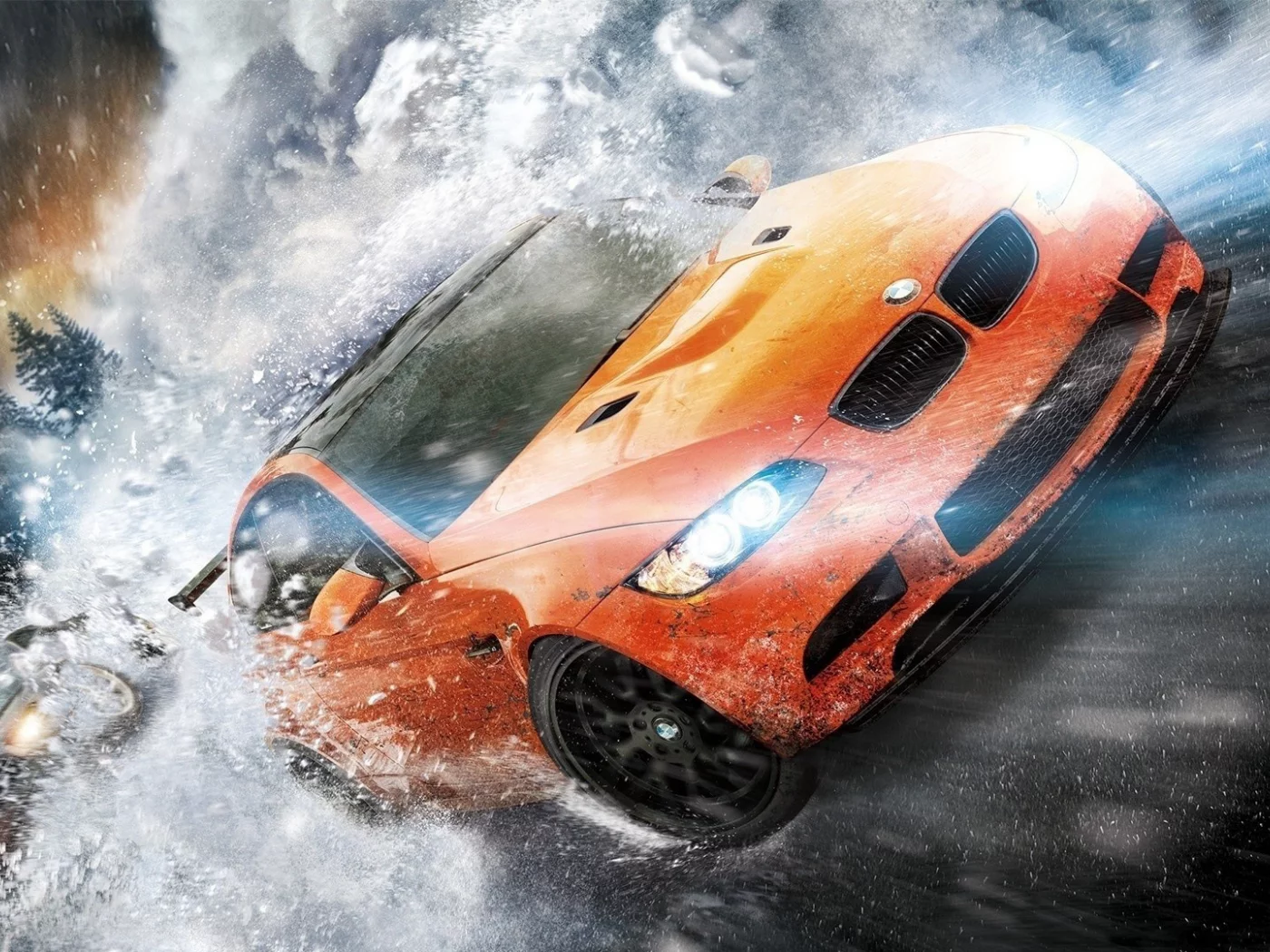 nfs, need for speed: the run, лавина, bmw, оранжевая