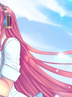 микрофон, девушка, megurine luka, взгляд