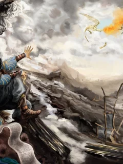 dovahkiin and his cronicler, tes 5, the elder scrolls v: skyrim