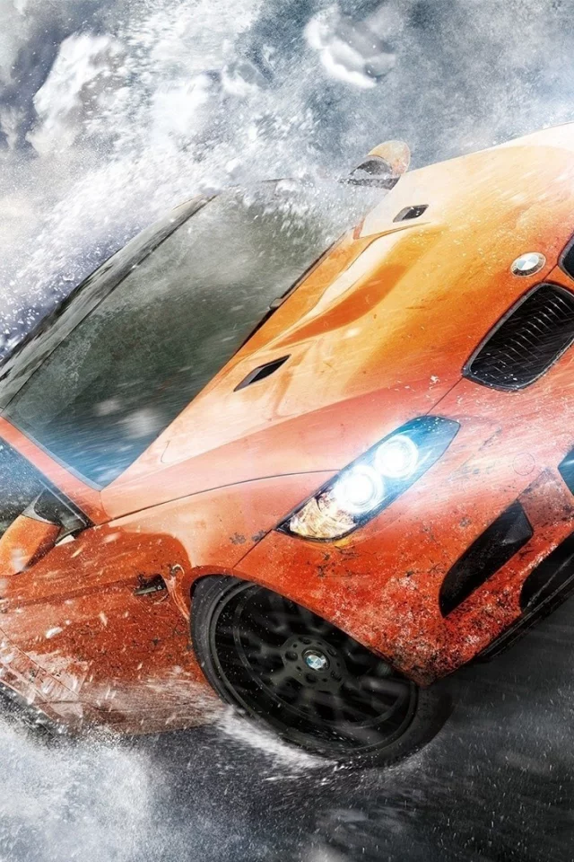 nfs, need for speed: the run, лавина, bmw, оранжевая