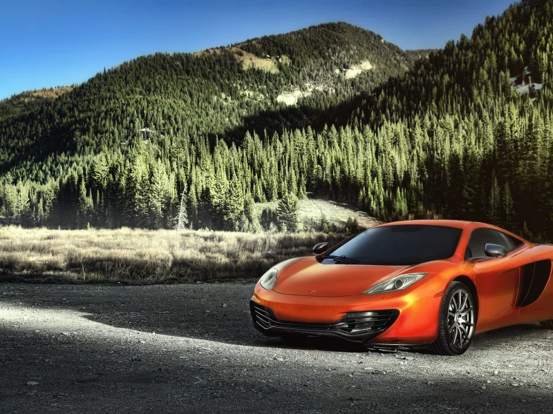 макларен, mp4-12c, оранжевый, orange, mclaren