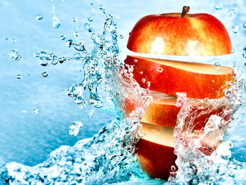 fruit, порезанное, apple, фрукт, яблоко