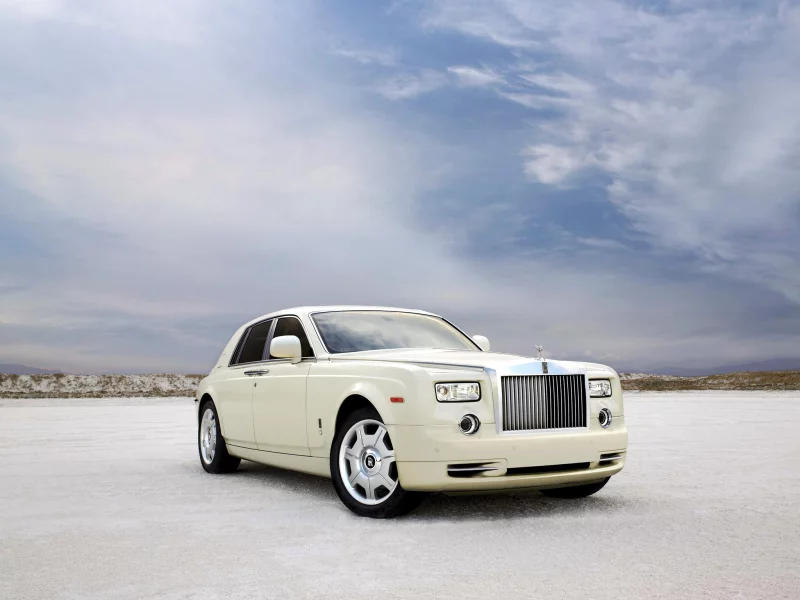 авто, rolls royce phantom, белый