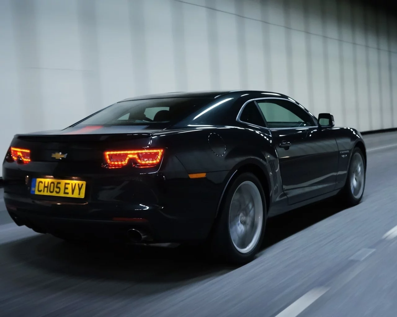задняя часть, chevrolet, camaro ss, черный