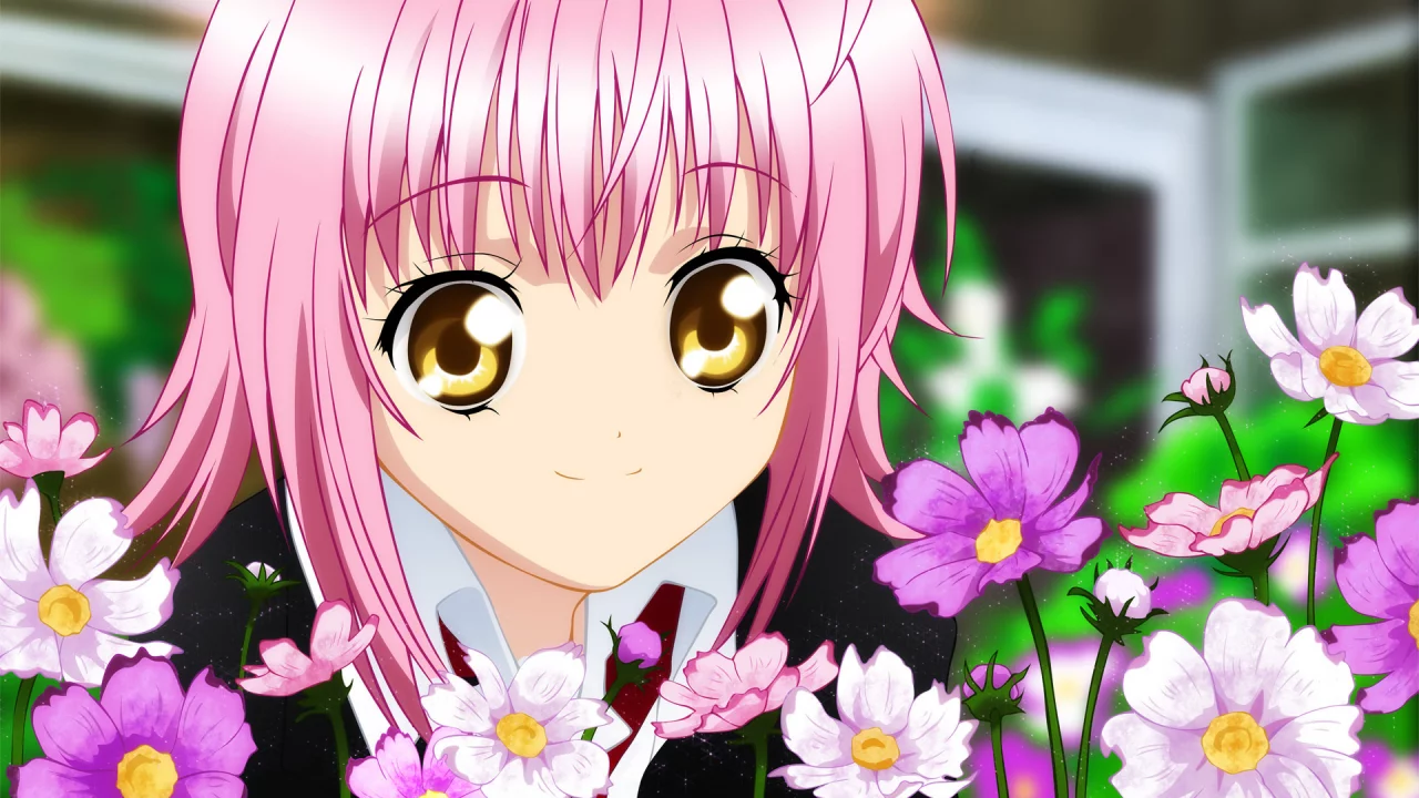 аму хинамори, shugo chara, цветы, аниме