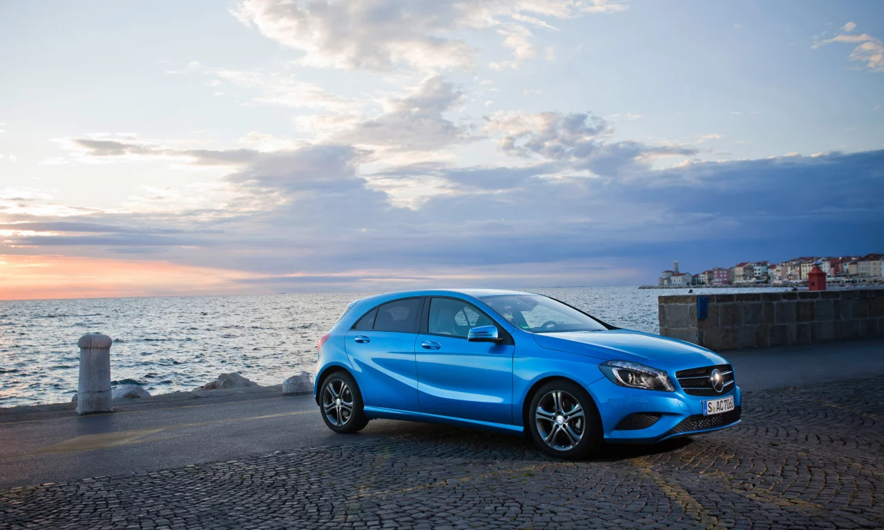 mercedes-benz, a-class, blue