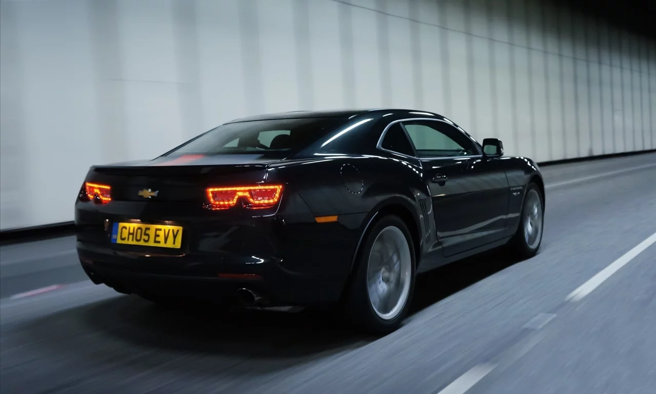 задняя часть, chevrolet, camaro ss, черный