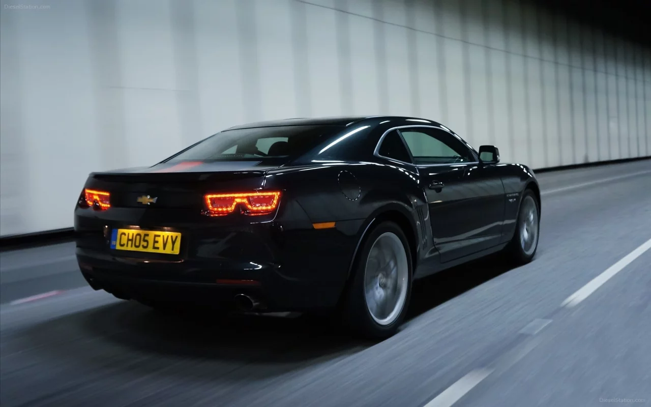 задняя часть, chevrolet, camaro ss, черный