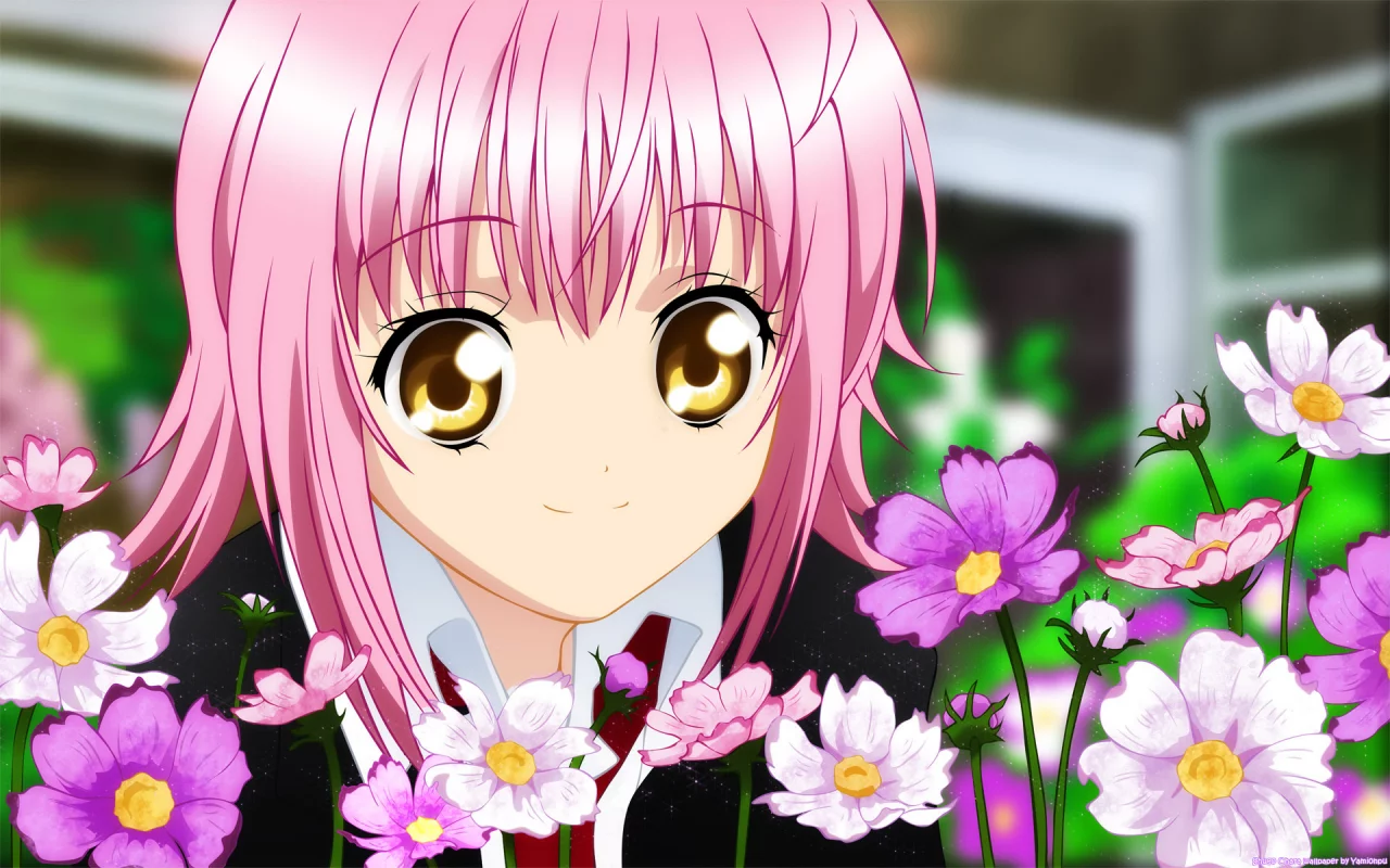 аму хинамори, shugo chara, цветы, аниме