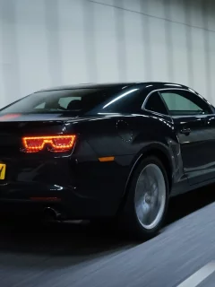 задняя часть, chevrolet, camaro ss, черный